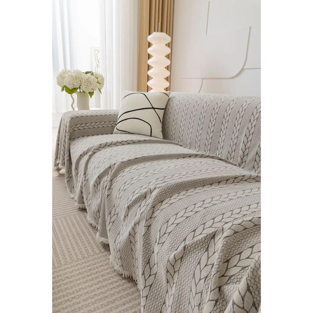 Чехол для диванной подушки с двумя сторонами Чехол для дивана с узором «Шенилл» и узором «Пшеничное ухо» Чехол для дивана Housse Canapé 3 места, наклонный