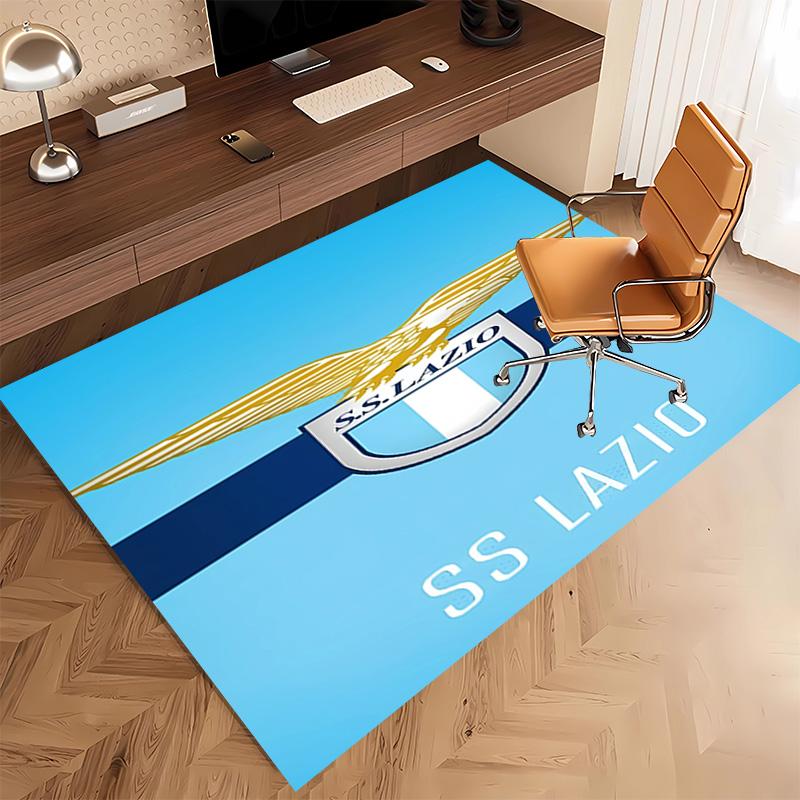 1pc Lazio logo Print Area Rug - Soft, Washable Non-Slip Indoor Mat, Living Room, Home Office Decorative Rug,Office Decorative