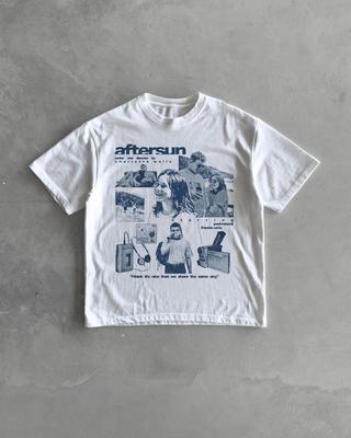 Футболка из фильма «После солнца» | Оверсайз с опущенной линией плеча Streetwear