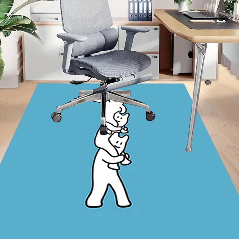 1PC cat stacker Non-Slip Floor Carpet Compatible for Office&Living Room&Bedroom&Dining room - Flat- Soft & Pattern, Vibrant Colors-W287