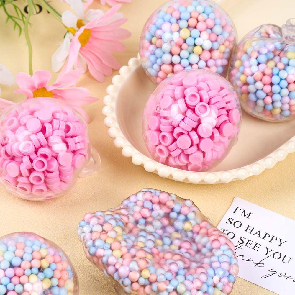 Smooth Surface Craft Filler Pellets Round Shape Squeeze Ball Fillers Sensory Toy Making