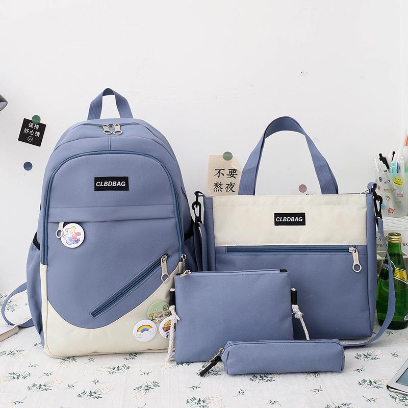 4 шт./компл. школьная сумка для девочек, детский рюкзак, большая вместимость, школьная сумка для подростков, детская сумка через плечо, сумка для книг