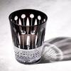Red Handmade Highball Glass - Modern Cut Crystal Cocktail Tumbler - Art Glass for Whiskey, Iced Tea, Juice - 300ml