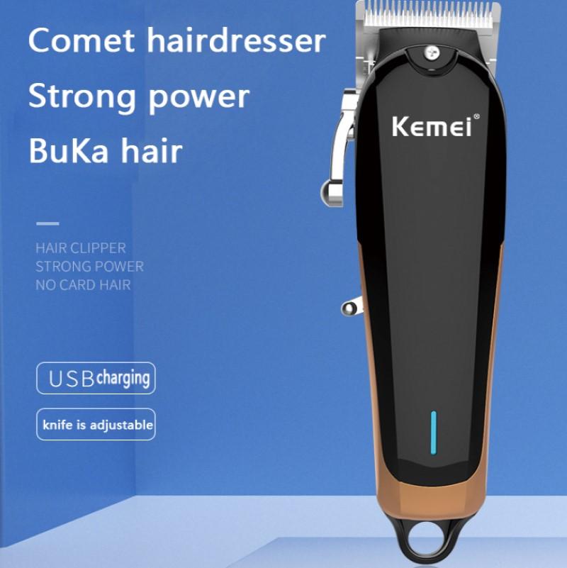 KM-1756 Hair Clipper Professional Barber Fade Hair Cutting Machine Rechargeable Electric Cordless Trimmer Men Strong Power