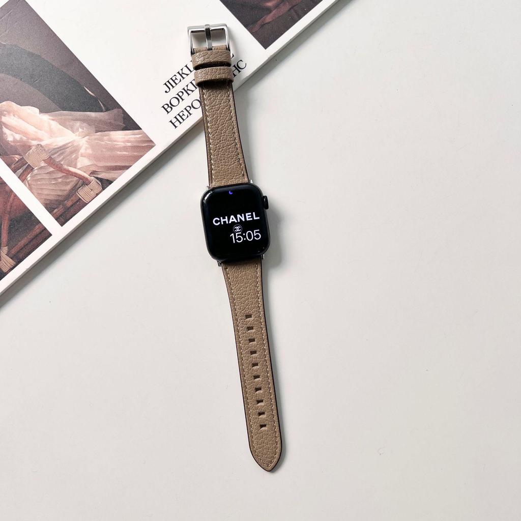 Мягкий ремешок из кожи ягненка с узором "лисички" для Apple Watch iWatch SE/11/10/9/8/7/6/5/4 - Осенне-зимняя коллекция