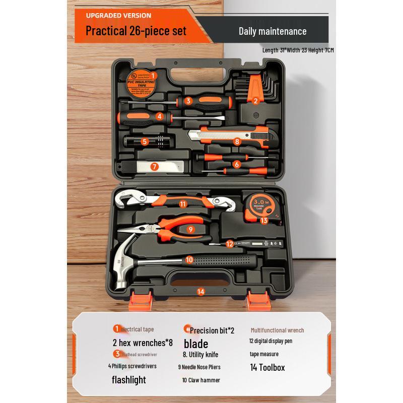 Многофункциональный набор инструментов «Зеленый Лес»: Полный набор для ремонта по дому и для электрика