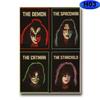 Винтажная жестяная вывеска группы KISS Хэви-метал Декор для музыкальной комнаты