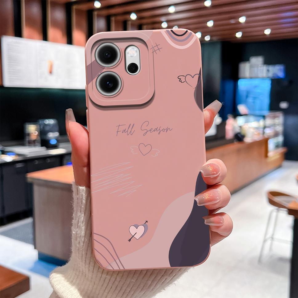 For Oppo Reno 14F 5G Phone Case Sunflower Patterns Soft Liquid Silicone Shell For OppoReno14F 14 F Camera Coverage Durable Capa