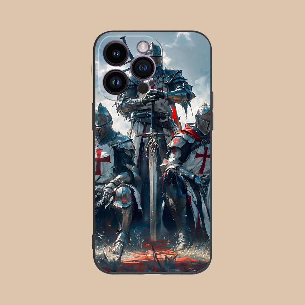 Чехол для мобильного телефона Рыцари-тамплиеры для iPhone 17 16 15 14 13 12 11 X XR XS 8 7 Air Pro Max Plus Mini Цветной чехол Роскошный Красивый