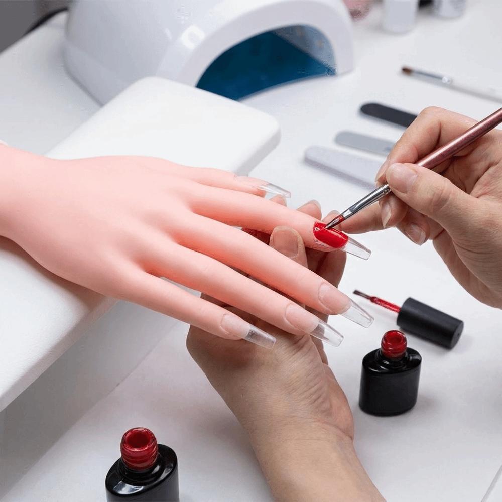 Bendable Nail Practice Hand Flexible Positioning Fake Hand Mannequin Hand Manicure Practice