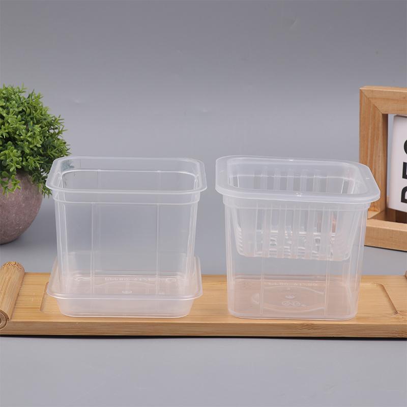 10 см квадратный корневой контроль прозрачный цветочный горшок для орхидеи фаленопсис каттлея посадка с устьичным цветочным горшком домашний декор