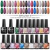 20pcs Nail Kit Nail Art Soak Off Gel Nail Polish Set Semi Permanent Gel Hybrid Varnish Base Top Matte Coat For Manicure