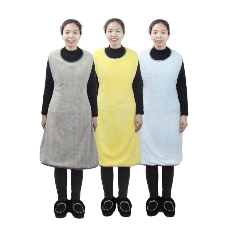 Microfiber Pet Grooming Apron Dog Cat Bathing Waterproof Vet Clinic Salon Use Light Blue Yellow Gray