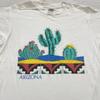 Винтажная футболка 90-х ARIZONA DESERT CACTUS ART размер M коренной американский мягкая
