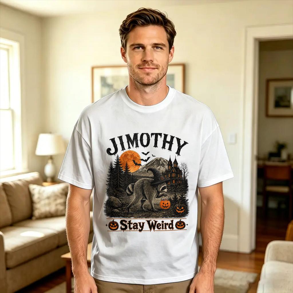 Unisex Unisex Tshirt I Love Jimothy Cute Trendy Racoon T Shirts Harajuku Summer Tees Vintage Cotton Clothing Gift Idea