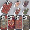 Чехол для телефона с цветочным узором в персидском стиле для iPhone 17 Air 16 16e 15 13 14 Pro Max 11 12 Plus 2022 MAX Cover coque