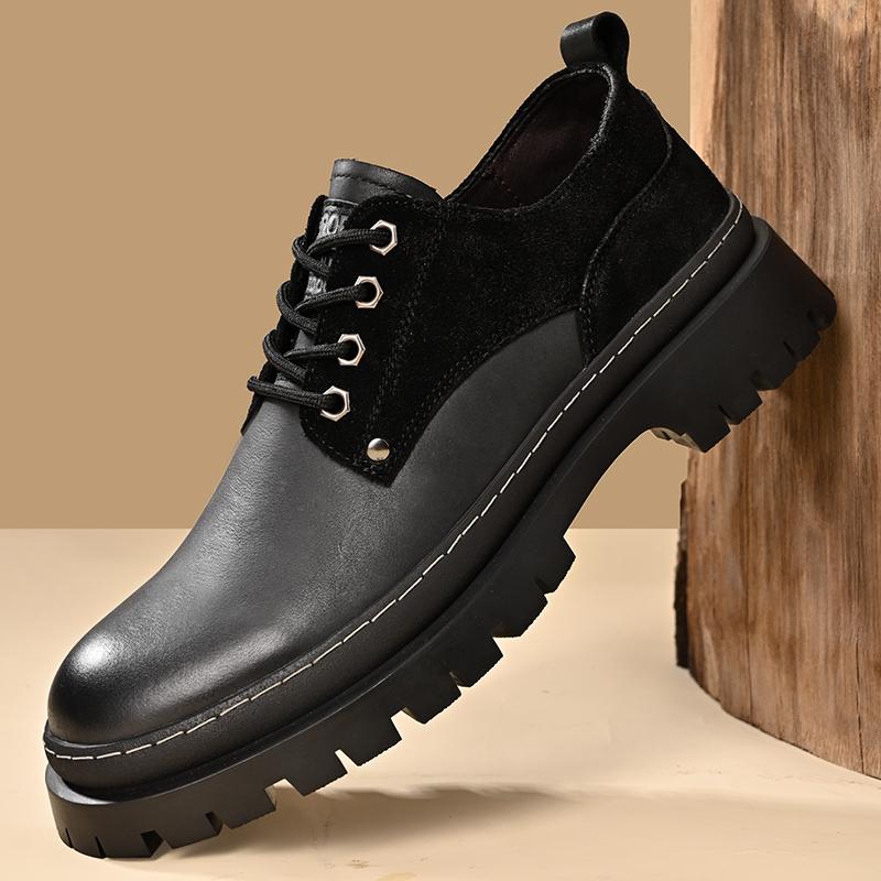 Genuine Leather Men Casual Shoes Thick Bottom Oxford Shoes for Men New Trendy Sneakers Luxury Brand Male Wedding Dress Footwear