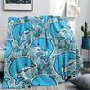 Cute animal panda dolphin Print Flannel Blanket High quality Comfortable for All Seasons Home Decor Warmth and Comfort Perfect for Christmas Gifts