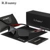 RBsunny Sports Polarized Sunglasses Mirror Lens Men Rectangle Full Frame UV400 Glasses Trendy Anti-reflection Fishing Eyeglasses