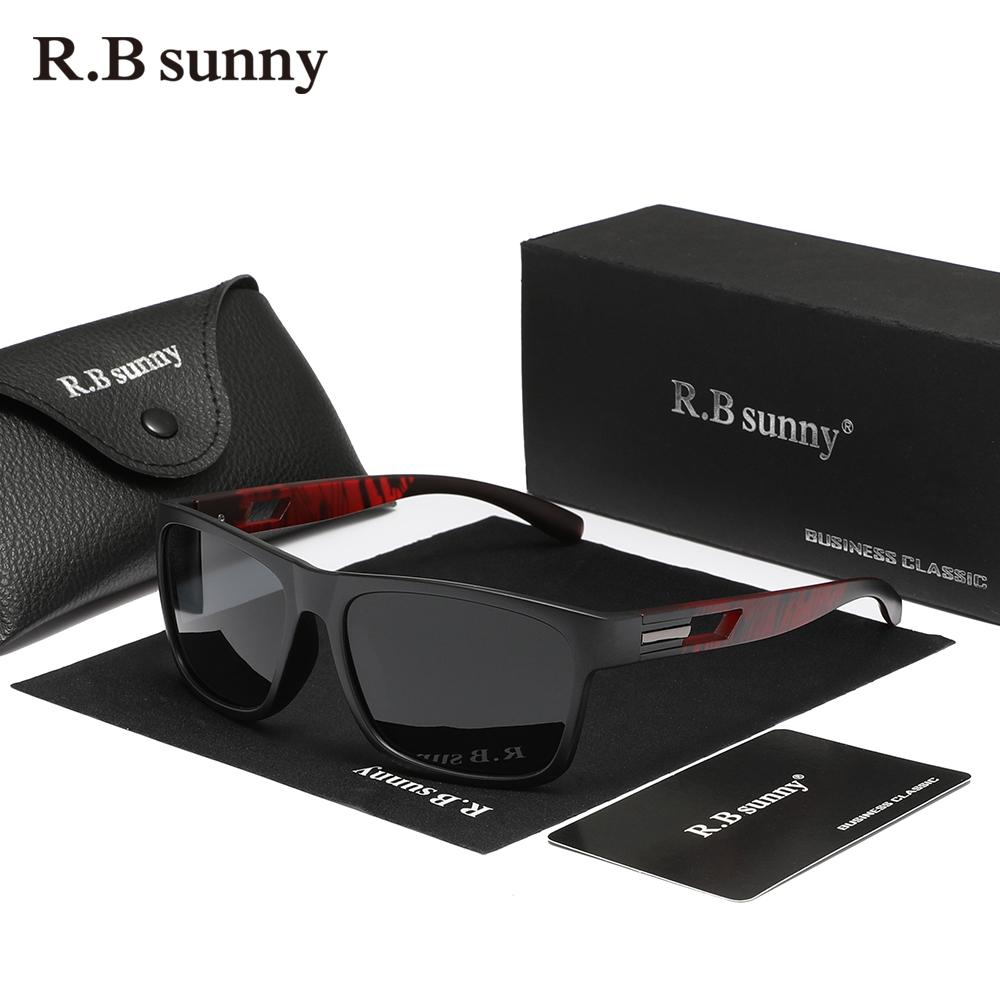 RBsunny Модные спортивные поляризованные солнцезащитные очки мужские прямоугольные полнокадровые очки с зеркальными линзами UV400 антибликовые женские очки для активного отдыха