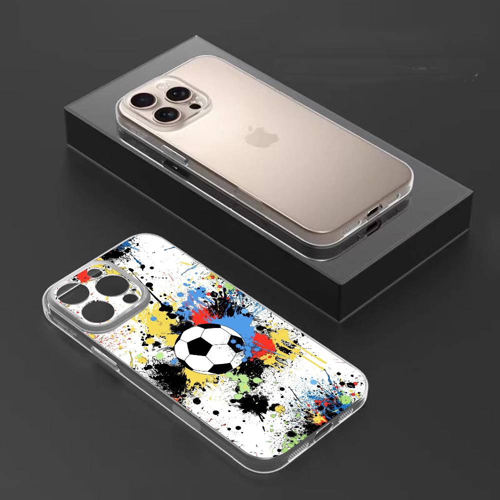 Cool F-Football photo Phone Case For iPhone17,16,15,14,13,12,11 Plus,Pro Max Soft Transparent Cover