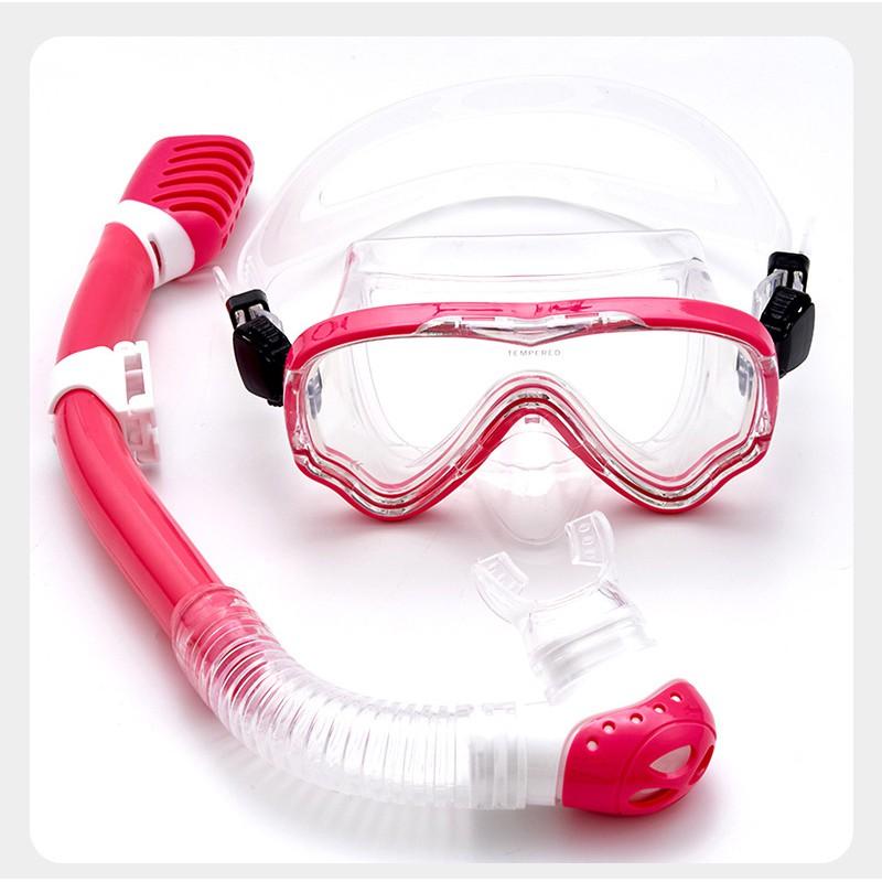 Kids Snorkeling Set With Dry Top Snorkel Anti-Fog Mask Boys Girls Swimming Diving Gear