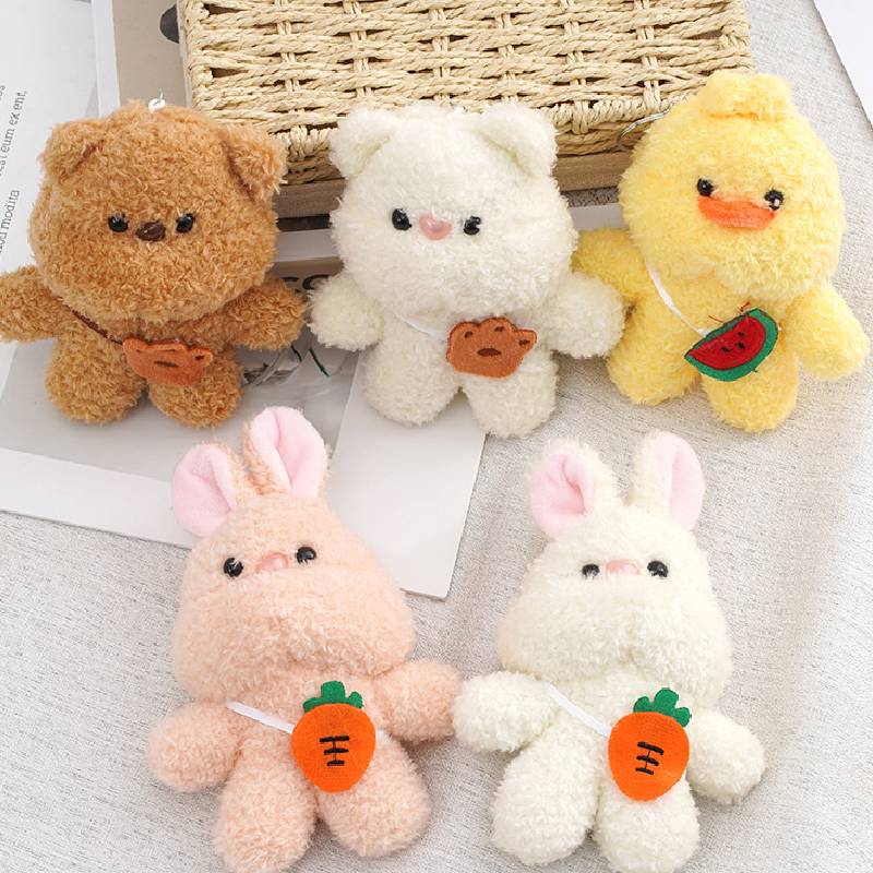 Bear Plush Toy Pendant Bag Keychain Portable Suitable For Giving As A Cute Gift