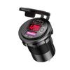USB C Car Charger Socket 12V/24V Dual USB Socket PD3.0 and QC3.0 Car USB Port With LED Voltmeter and On/Off Switch