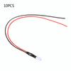 10pcs 12v 5mm LED Light Emitting Diode Wired Multicolor LED Light Cable 20cm 0.06W(Blue)