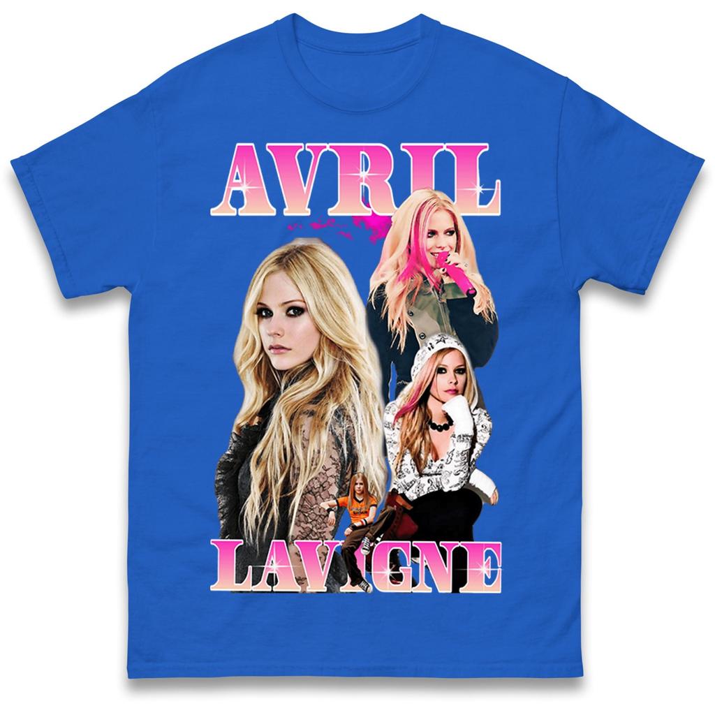 Avril Lavigne Retro Collage Graphic TShirt Unisex Unisex Pop Punk Singer Fan Casual Short Sleeve Cotton Tops