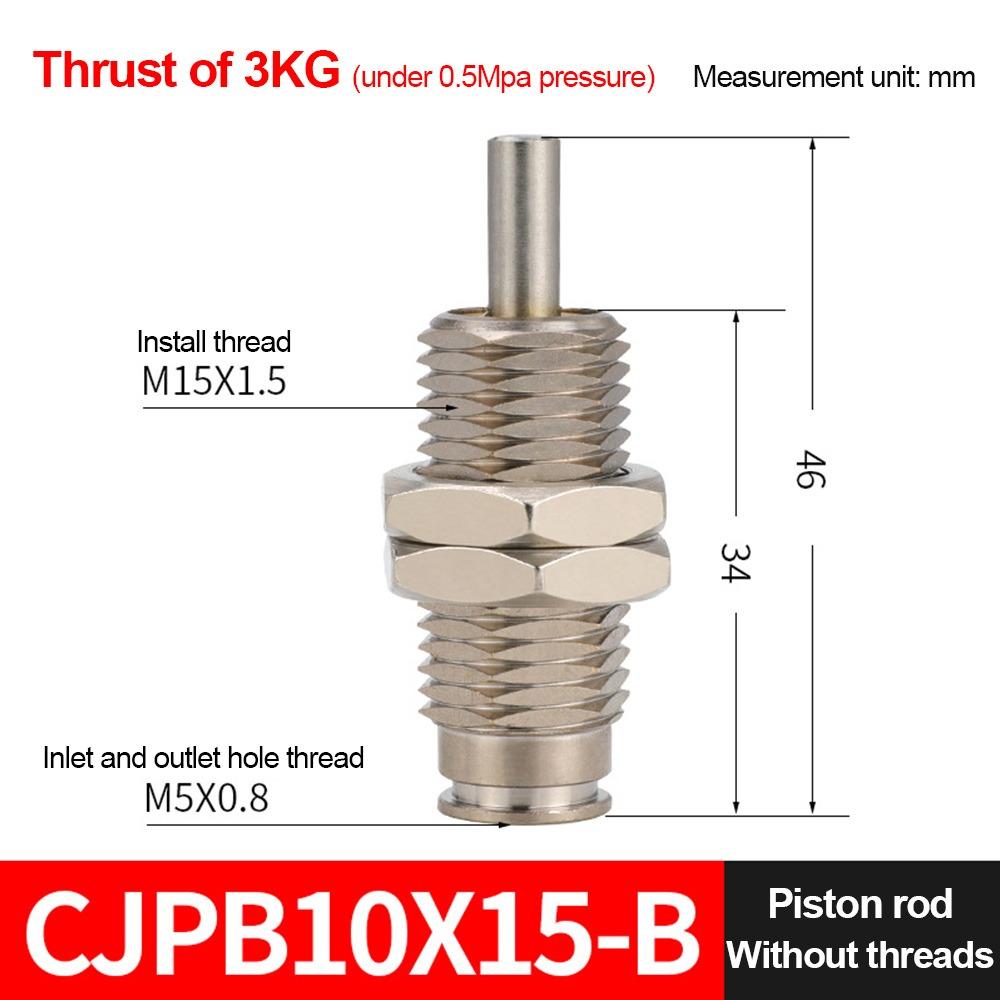 1Pcs Bore 6/10/15mm CJPB Pneumatic Cylinder SMC Type Stroke 5-20mm Mini Air Cylinder Spring Return Single Acting
