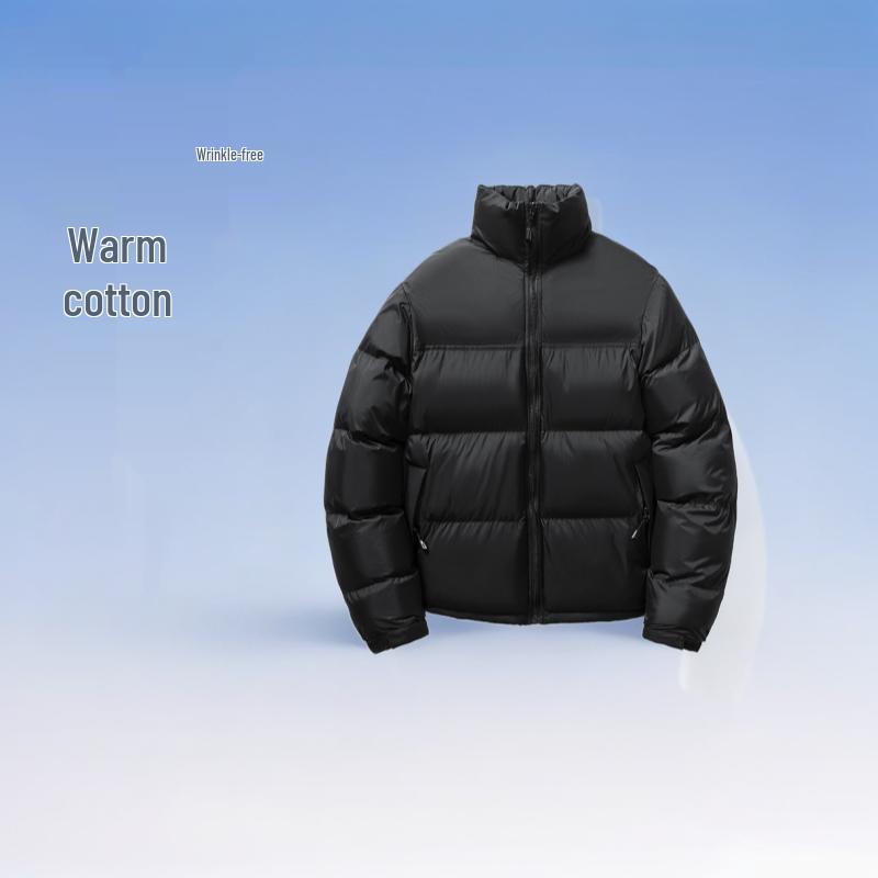 Мужская осенне-зимняя пуховая хлопковая куртка в гонконгском стиле - С воротником-стойкой, Утепленная, Повседневная, Универсальная верхняя одежда
