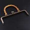 Rack Bag Closure with Bamboo Handle for DIY Handmade Handbag, Purse - Bronze, 25cm