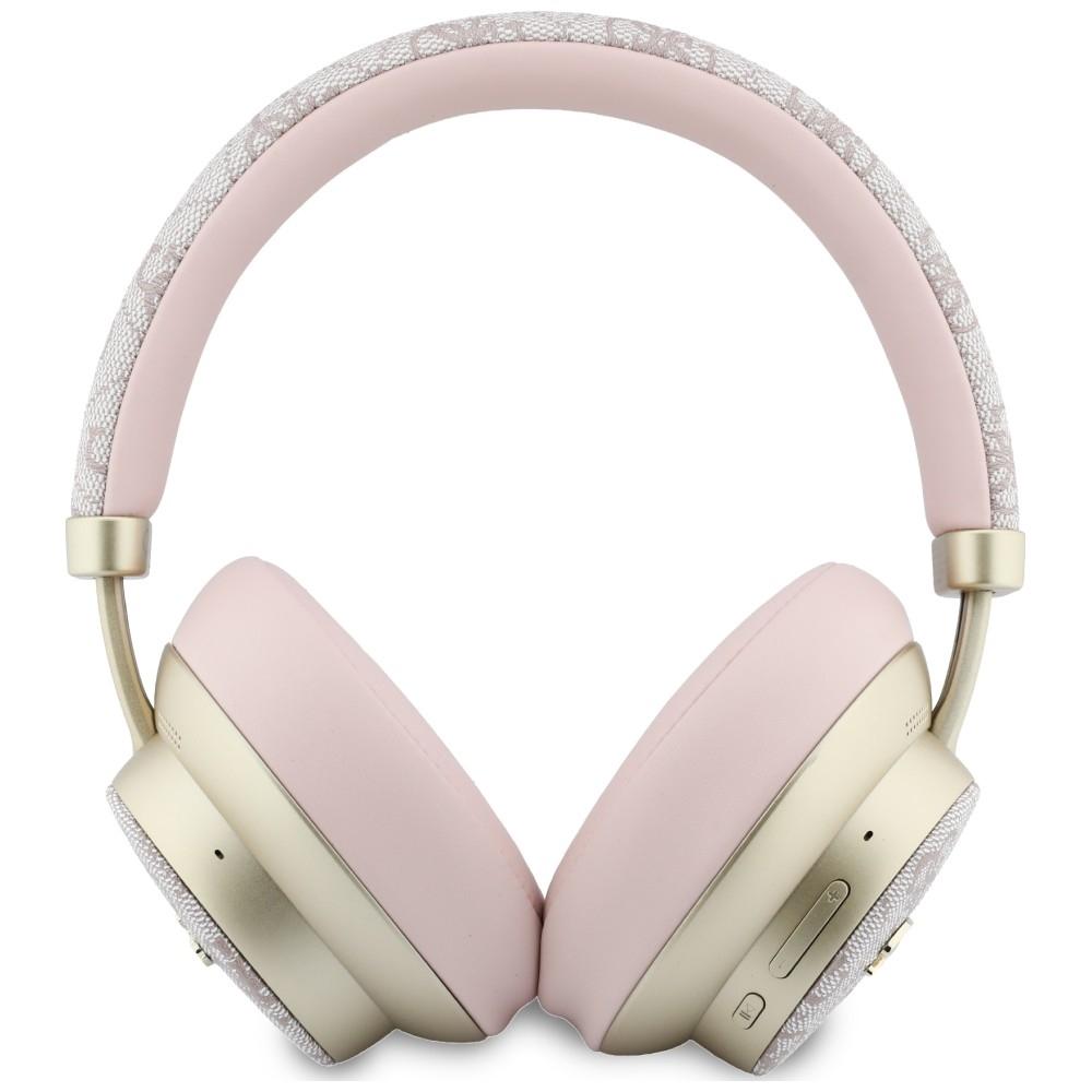 Guess Bluetooth ENC 4G Gold Script Metal Pink Over-Ear Headphones