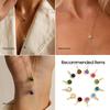 EMANCO 12 Color Birthstone Pendant Month Zirconia Necklace Color Stone Accessories Birthday Gift