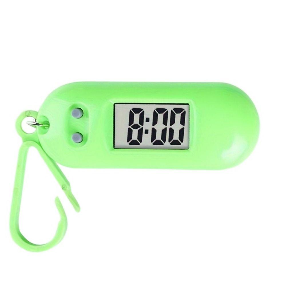 Table Time Display Electronic Watch Keyring Oval Watch Mini LED Digital Clock Quiet Test