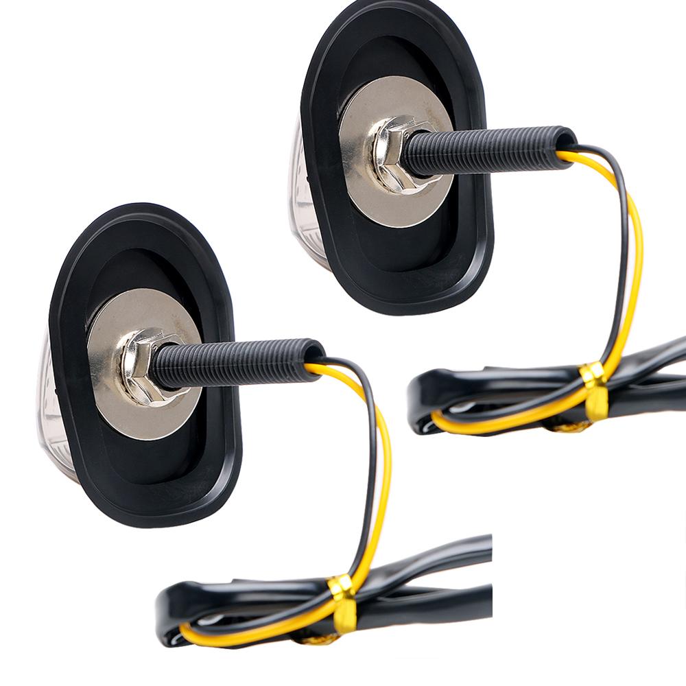 A Pair Motorcycle Motorbike Indicators Blinker 12V Piranha Light Flasher Turn Light 9 LED Turn Signal Light
