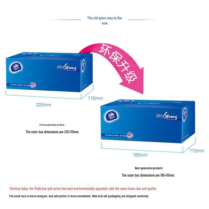 Vinda Ultra-Tough 3-Ply Facial Tissues, 12 x 3-Box Packs