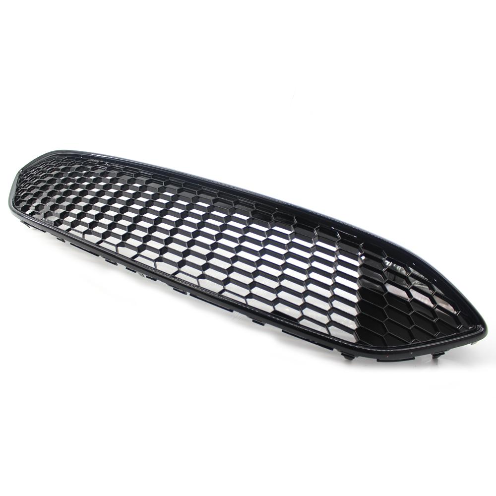 Черная сотовая сетка Golssy, гоночные грили переднего бампера, верхняя центральная решетка, панель, решетка для Ford Focus MK3 ST LINE 2015 2016