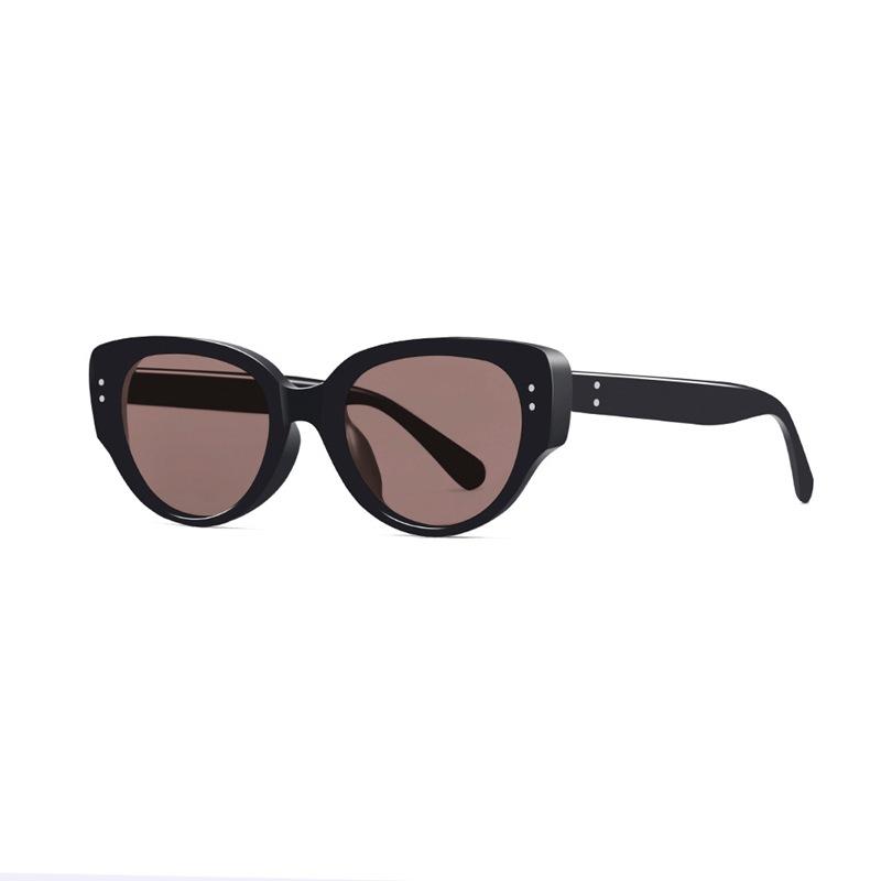 Polarized retro cat-eye sunglasses for men and women, suitable for round faces, European and American style, sun protection, mountaineering goggles