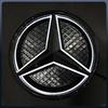 2025 Горячее Для Mercedes Benz Для Mercedes Benz Серебристо-черный Значок Передняя Решетка Подсвечиваемый Логотип Звезда Значок W176 W246 W205 W21