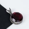 Серебряный кулон с красным гранатом и драгоценным камнем из серебра 925 пробы — дизайн ручной работы, повседневные украшения, уникальные подарки с красным гранатом для вечеринок