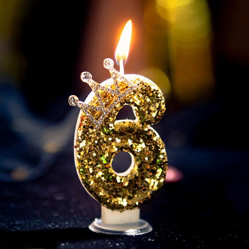 Цифровые свечи Crown Birthday, свечи для взрослых и детей на день рождения, вечеринка