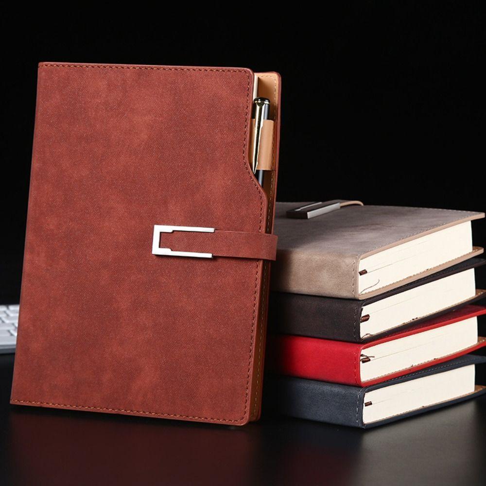 PU Leather A5 Notebook Retro Meeting Minutes Book Fashion Memo Book  Girls