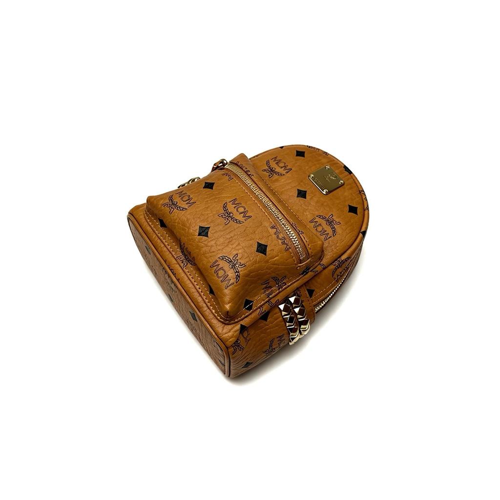 [Pre-Owned] Classic Allover Logo Studded Three-In-One Coated Canvas Shoulder Crossbody Backpack - Very Good #17E6AWU