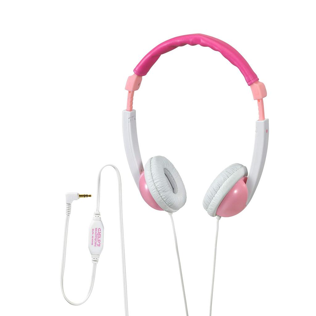 ELPA Headphones Pink Equipped with Volume Suppression Function To Protect Ears Children's Children's RD-KH100(PK)