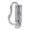 Sankyo Corporation DBLTACT Adjustable Carabiner Tool Holder (Curved Gate), Steel, Silver, DT-THM-811