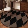 French Retro Style Bedroom Decor Brown Carpet Round Carpets for Living Room Washable Study Soft Floor Mat Waterproof Lounge Rug