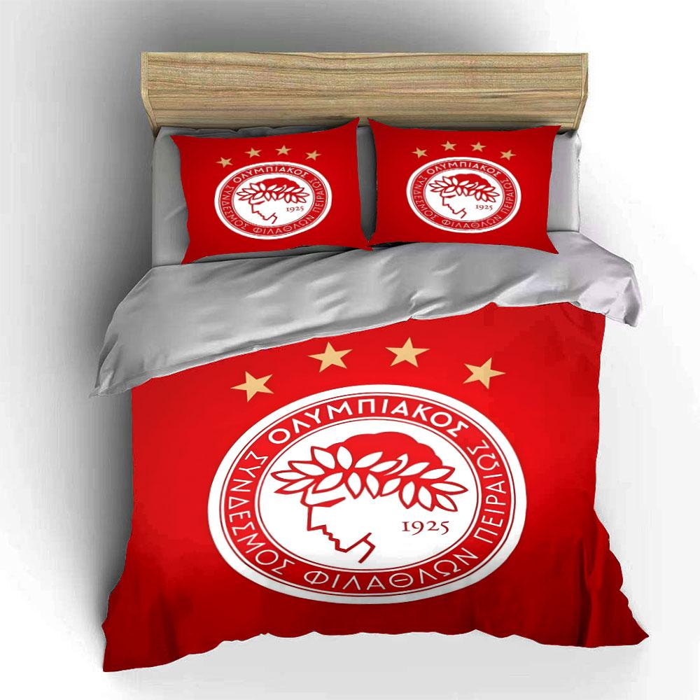 Olympiacos logo and stars. Bedding sets Duvet cover sets Duvet covers Pillowcases(1 * Duvet Cover 2 * Pillowcases without duvet insert)
