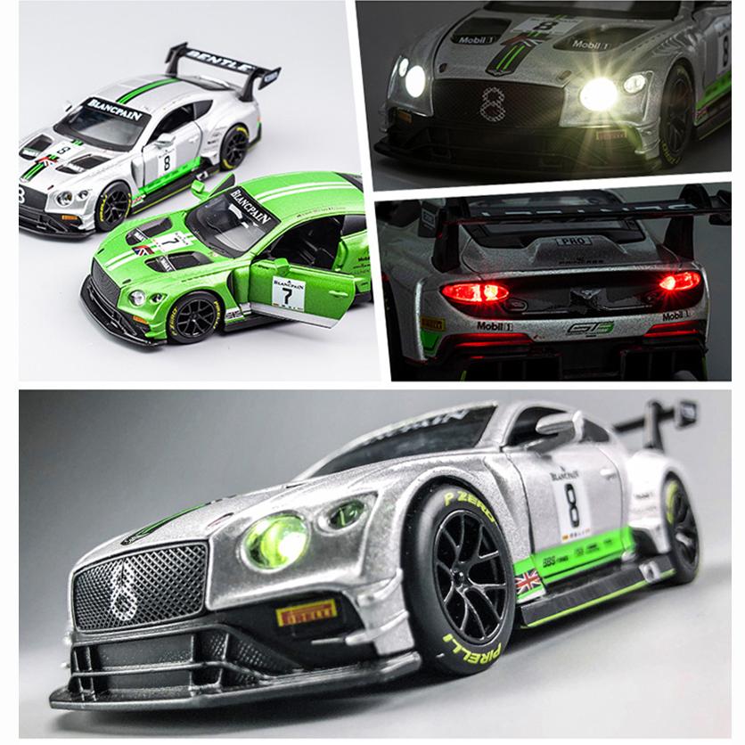 1:32 масштаба Continental GT Le Mans, модель гоночного автомобиля из сплава, литая под давлением металлическая игрушечная машина, модель автомобиля, коллекция моделирования, детская игрушка в подарок